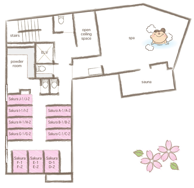 2F 女性専用ドミトリー