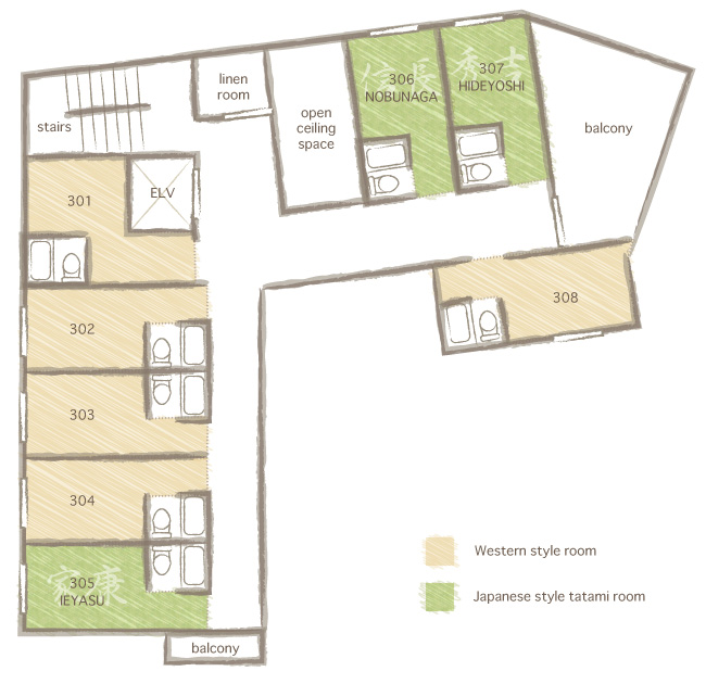 3F 個室フロアー
