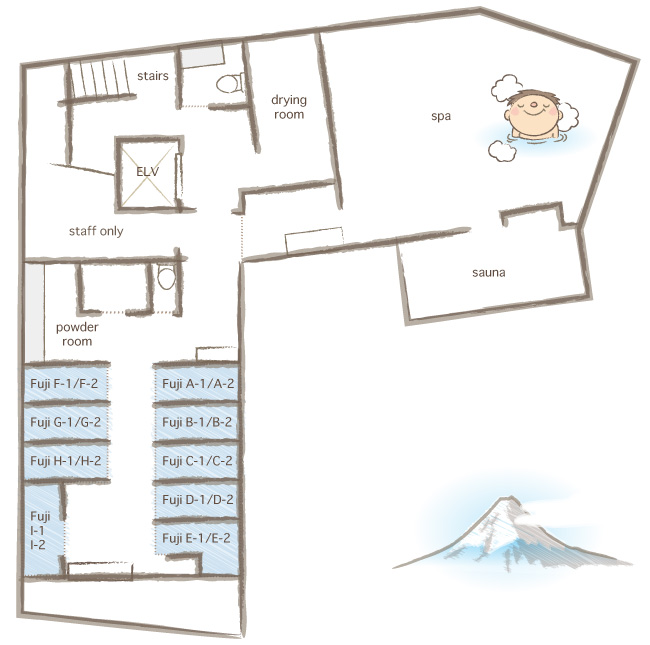 B1F 男性専用ドミトリー